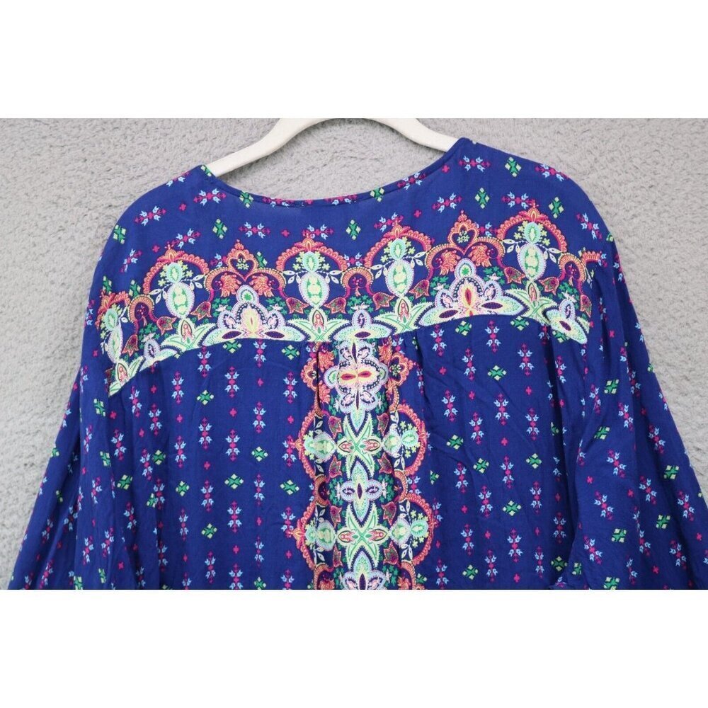 Adrienne Vittadini 3/4 Bell Sleeve Tunic-Size 3X-BOHO-Whimsigoth - Picture 11 of 12